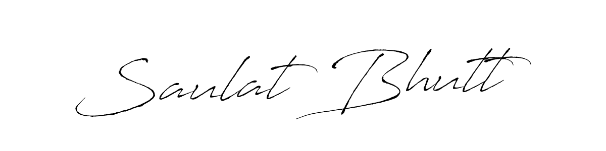 Saulat Bhutt stylish signature style. Best Handwritten Sign (Antro_Vectra) for my name. Handwritten Signature Collection Ideas for my name Saulat Bhutt. Saulat Bhutt signature style 6 images and pictures png