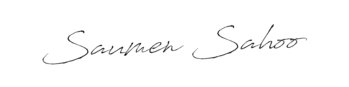 How to make Saumen Sahoo name signature. Use Antro_Vectra style for creating short signs online. This is the latest handwritten sign. Saumen Sahoo signature style 6 images and pictures png