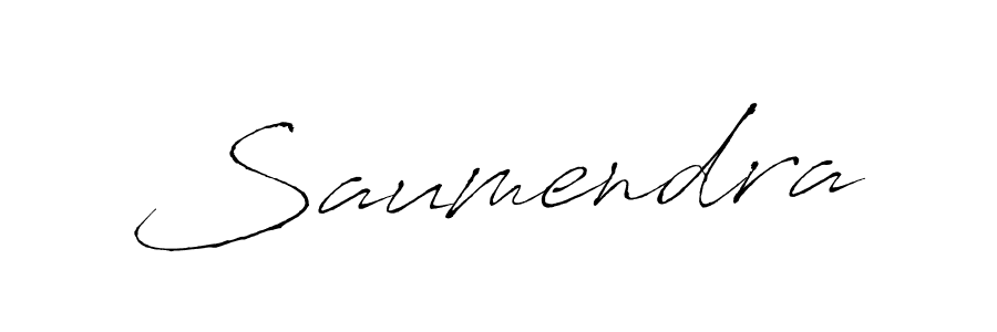 Use a signature maker to create a handwritten signature online. With this signature software, you can design (Antro_Vectra) your own signature for name Saumendra. Saumendra signature style 6 images and pictures png