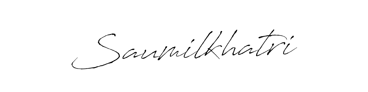 Design your own signature with our free online signature maker. With this signature software, you can create a handwritten (Antro_Vectra) signature for name Saumilkhatri. Saumilkhatri signature style 6 images and pictures png