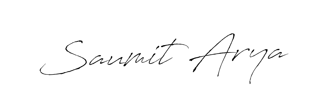 Create a beautiful signature design for name Saumit Arya. With this signature (Antro_Vectra) fonts, you can make a handwritten signature for free. Saumit Arya signature style 6 images and pictures png