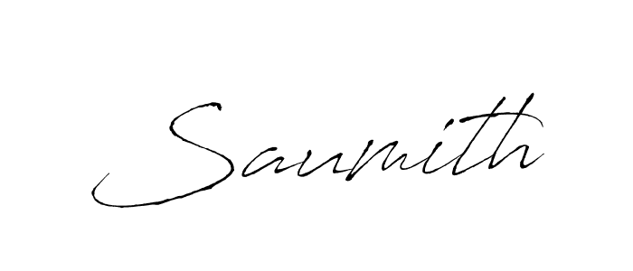 Design your own signature with our free online signature maker. With this signature software, you can create a handwritten (Antro_Vectra) signature for name Saumith. Saumith signature style 6 images and pictures png