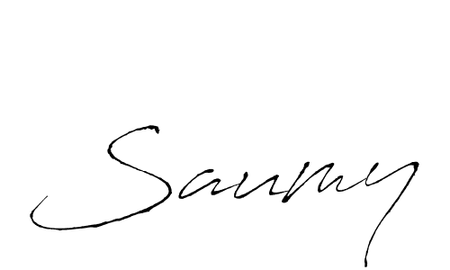 Design your own signature with our free online signature maker. With this signature software, you can create a handwritten (Antro_Vectra) signature for name Saumy. Saumy signature style 6 images and pictures png