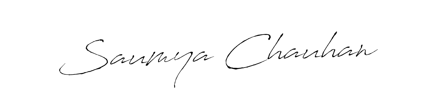 Make a beautiful signature design for name Saumya Chauhan. With this signature (Antro_Vectra) style, you can create a handwritten signature for free. Saumya Chauhan signature style 6 images and pictures png