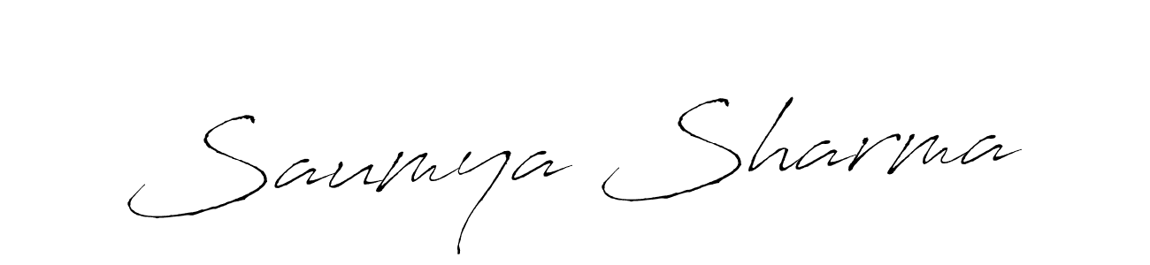 Create a beautiful signature design for name Saumya Sharma. With this signature (Antro_Vectra) fonts, you can make a handwritten signature for free. Saumya Sharma signature style 6 images and pictures png