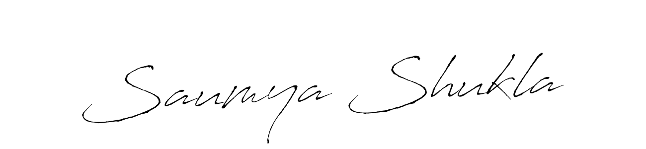 Create a beautiful signature design for name Saumya Shukla. With this signature (Antro_Vectra) fonts, you can make a handwritten signature for free. Saumya Shukla signature style 6 images and pictures png