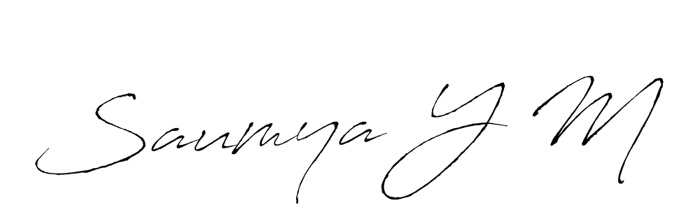 Antro_Vectra is a professional signature style that is perfect for those who want to add a touch of class to their signature. It is also a great choice for those who want to make their signature more unique. Get Saumya Y M name to fancy signature for free. Saumya Y M signature style 6 images and pictures png