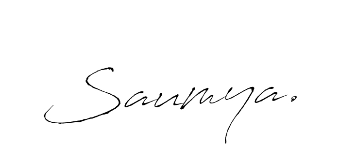 Make a beautiful signature design for name Saumya.. With this signature (Antro_Vectra) style, you can create a handwritten signature for free. Saumya. signature style 6 images and pictures png