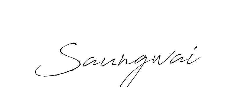 Use a signature maker to create a handwritten signature online. With this signature software, you can design (Antro_Vectra) your own signature for name Saungwai. Saungwai signature style 6 images and pictures png