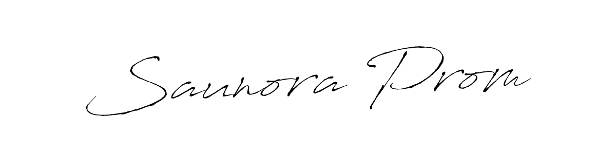 Also we have Saunora Prom name is the best signature style. Create professional handwritten signature collection using Antro_Vectra autograph style. Saunora Prom signature style 6 images and pictures png