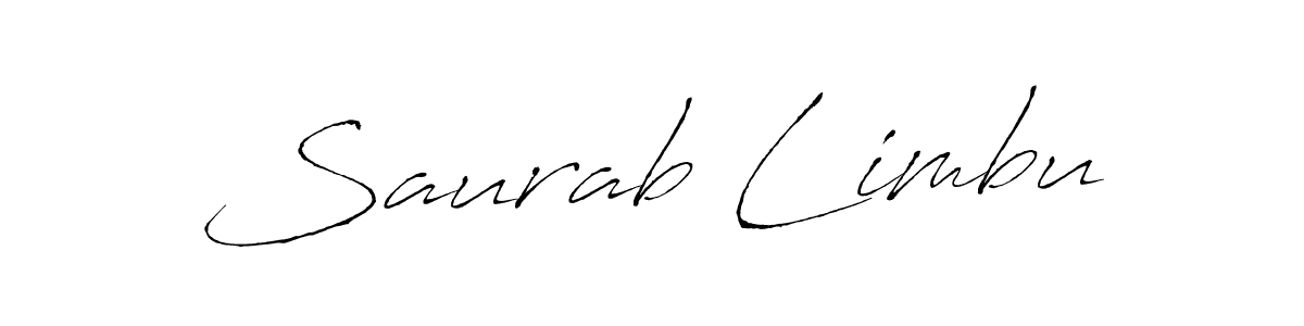 Use a signature maker to create a handwritten signature online. With this signature software, you can design (Antro_Vectra) your own signature for name Saurab Limbu. Saurab Limbu signature style 6 images and pictures png