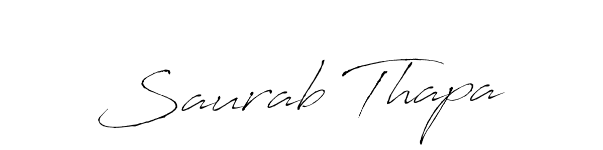 Make a beautiful signature design for name Saurab Thapa. With this signature (Antro_Vectra) style, you can create a handwritten signature for free. Saurab Thapa signature style 6 images and pictures png