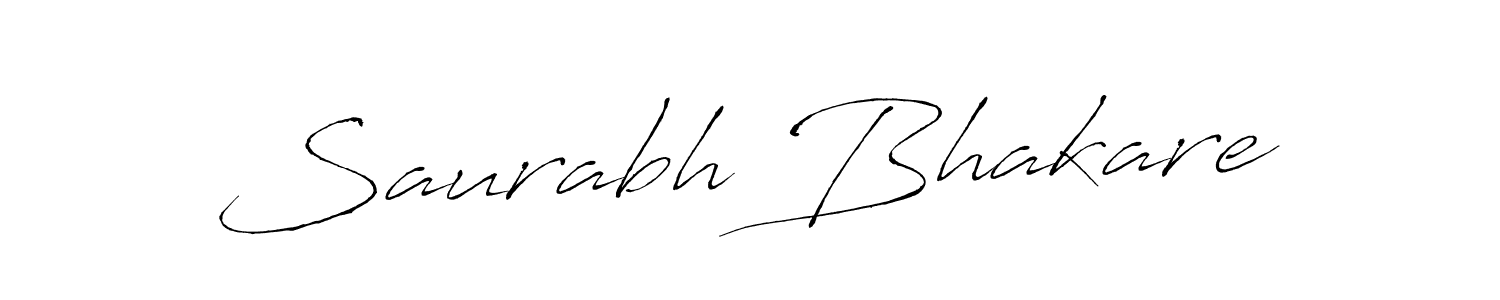 How to make Saurabh Bhakare name signature. Use Antro_Vectra style for creating short signs online. This is the latest handwritten sign. Saurabh Bhakare signature style 6 images and pictures png