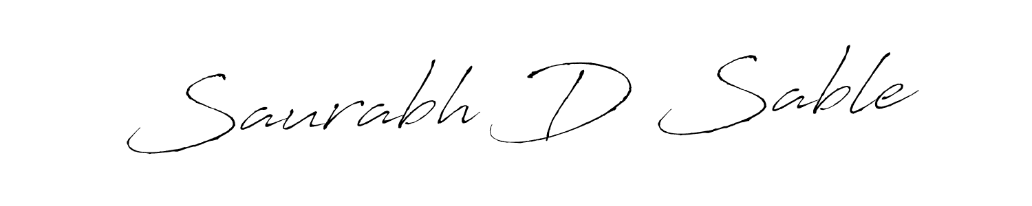 You should practise on your own different ways (Antro_Vectra) to write your name (Saurabh D Sable) in signature. don't let someone else do it for you. Saurabh D Sable signature style 6 images and pictures png