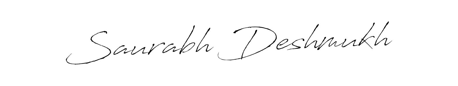 How to make Saurabh Deshmukh name signature. Use Antro_Vectra style for creating short signs online. This is the latest handwritten sign. Saurabh Deshmukh signature style 6 images and pictures png