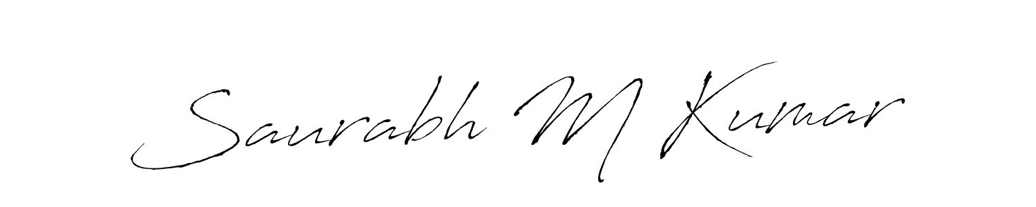 It looks lik you need a new signature style for name Saurabh M Kumar. Design unique handwritten (Antro_Vectra) signature with our free signature maker in just a few clicks. Saurabh M Kumar signature style 6 images and pictures png