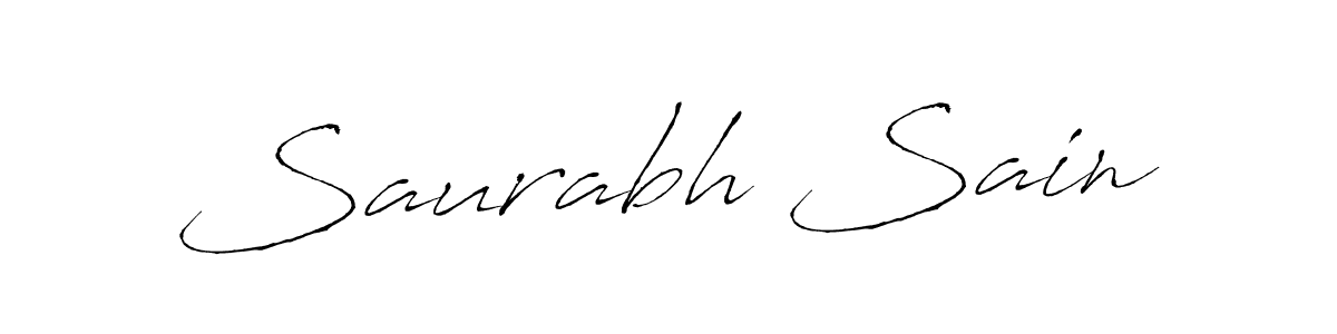 Saurabh Sain stylish signature style. Best Handwritten Sign (Antro_Vectra) for my name. Handwritten Signature Collection Ideas for my name Saurabh Sain. Saurabh Sain signature style 6 images and pictures png