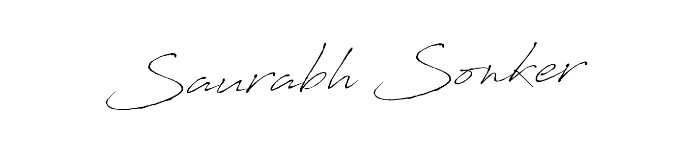 Use a signature maker to create a handwritten signature online. With this signature software, you can design (Antro_Vectra) your own signature for name Saurabh Sonker. Saurabh Sonker signature style 6 images and pictures png