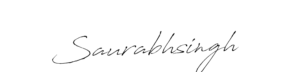 Make a beautiful signature design for name Saurabhsingh. With this signature (Antro_Vectra) style, you can create a handwritten signature for free. Saurabhsingh signature style 6 images and pictures png