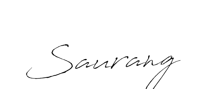 Make a beautiful signature design for name Saurang. With this signature (Antro_Vectra) style, you can create a handwritten signature for free. Saurang signature style 6 images and pictures png