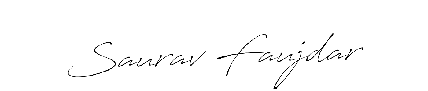 Create a beautiful signature design for name Saurav Faujdar. With this signature (Antro_Vectra) fonts, you can make a handwritten signature for free. Saurav Faujdar signature style 6 images and pictures png