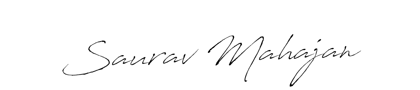 Make a beautiful signature design for name Saurav Mahajan. With this signature (Antro_Vectra) style, you can create a handwritten signature for free. Saurav Mahajan signature style 6 images and pictures png