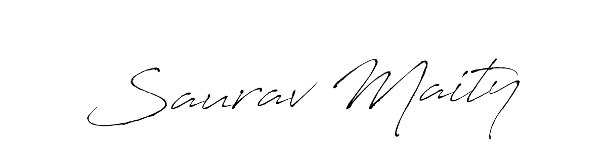 How to make Saurav Maity name signature. Use Antro_Vectra style for creating short signs online. This is the latest handwritten sign. Saurav Maity signature style 6 images and pictures png