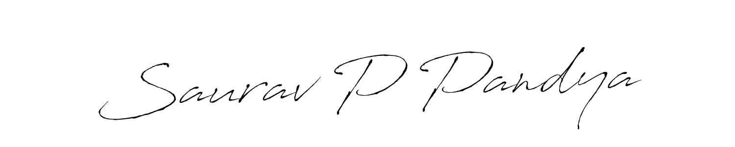 Similarly Antro_Vectra is the best handwritten signature design. Signature creator online .You can use it as an online autograph creator for name Saurav P Pandya. Saurav P Pandya signature style 6 images and pictures png