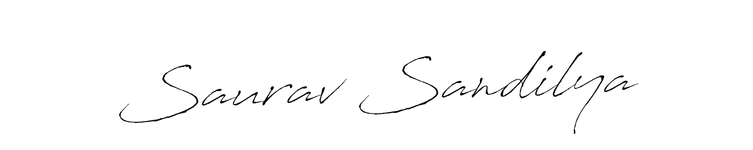 Make a short Saurav Sandilya signature style. Manage your documents anywhere anytime using Antro_Vectra. Create and add eSignatures, submit forms, share and send files easily. Saurav Sandilya signature style 6 images and pictures png