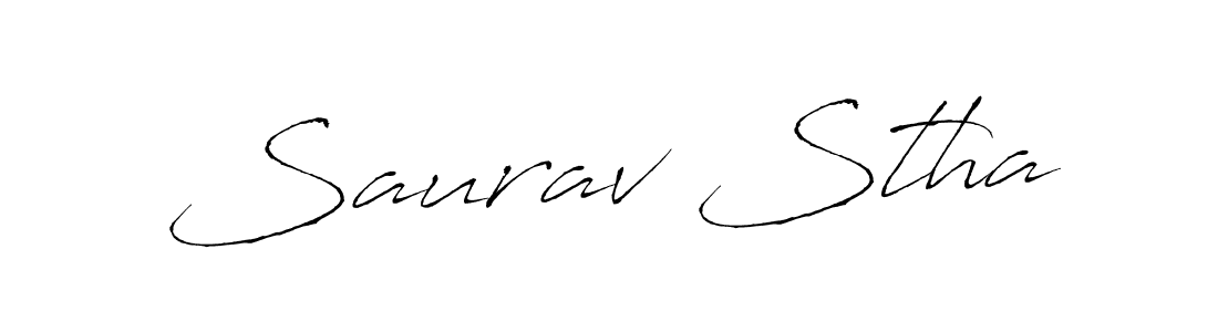 How to make Saurav Stha signature? Antro_Vectra is a professional autograph style. Create handwritten signature for Saurav Stha name. Saurav Stha signature style 6 images and pictures png