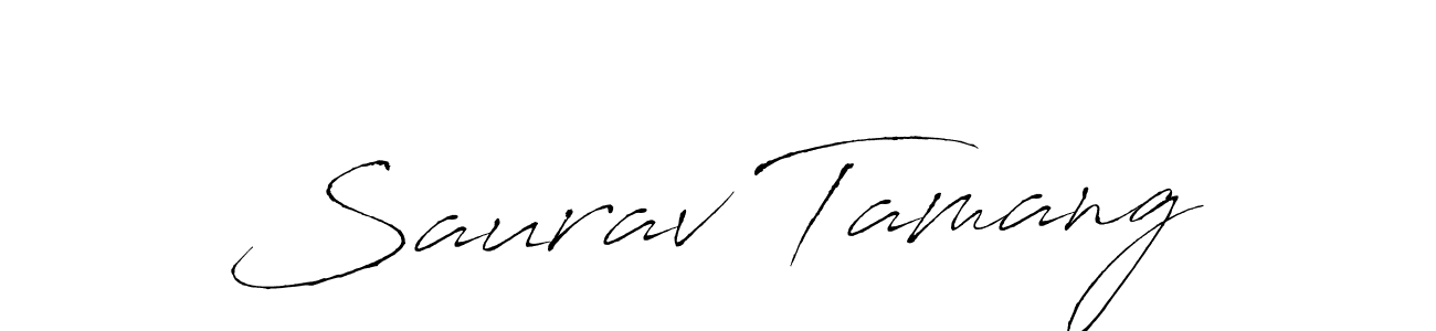 Design your own signature with our free online signature maker. With this signature software, you can create a handwritten (Antro_Vectra) signature for name Saurav Tamang. Saurav Tamang signature style 6 images and pictures png