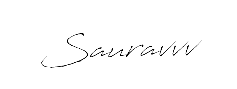 Also we have Sauravvv name is the best signature style. Create professional handwritten signature collection using Antro_Vectra autograph style. Sauravvv signature style 6 images and pictures png
