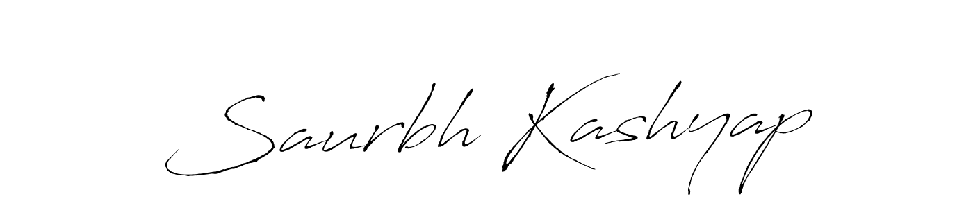 Create a beautiful signature design for name Saurbh Kashyap. With this signature (Antro_Vectra) fonts, you can make a handwritten signature for free. Saurbh Kashyap signature style 6 images and pictures png