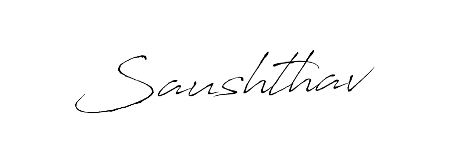 Saushthav stylish signature style. Best Handwritten Sign (Antro_Vectra) for my name. Handwritten Signature Collection Ideas for my name Saushthav. Saushthav signature style 6 images and pictures png