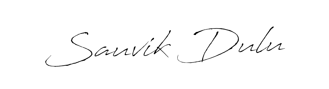You should practise on your own different ways (Antro_Vectra) to write your name (Sauvik Dulu) in signature. don't let someone else do it for you. Sauvik Dulu signature style 6 images and pictures png