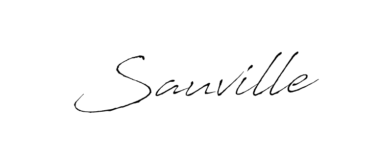 How to make Sauville signature? Antro_Vectra is a professional autograph style. Create handwritten signature for Sauville name. Sauville signature style 6 images and pictures png