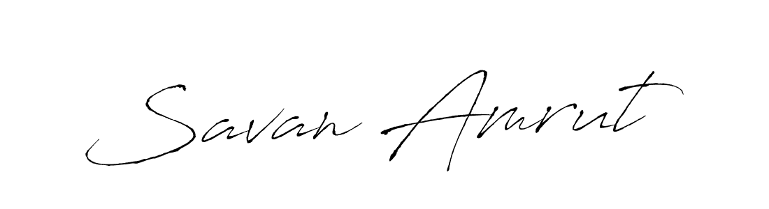 The best way (Antro_Vectra) to make a short signature is to pick only two or three words in your name. The name Savan Amrut include a total of six letters. For converting this name. Savan Amrut signature style 6 images and pictures png