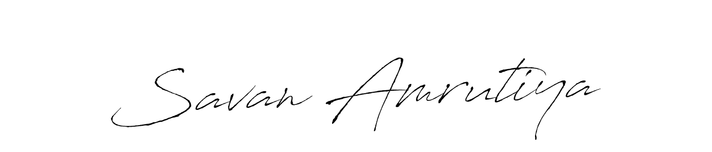 How to make Savan Amrutiya signature? Antro_Vectra is a professional autograph style. Create handwritten signature for Savan Amrutiya name. Savan Amrutiya signature style 6 images and pictures png