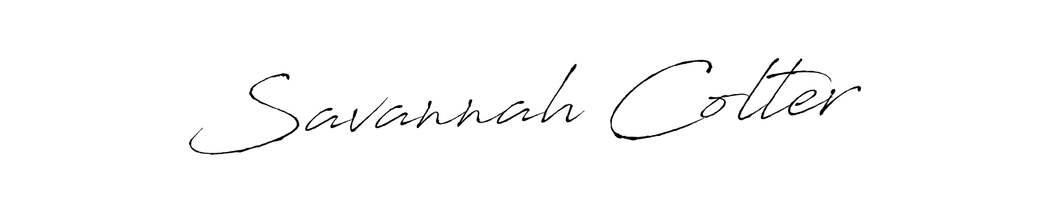 Make a beautiful signature design for name Savannah Colter. With this signature (Antro_Vectra) style, you can create a handwritten signature for free. Savannah Colter signature style 6 images and pictures png