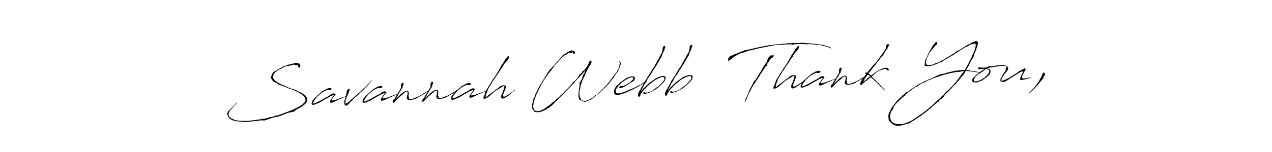 Similarly Antro_Vectra is the best handwritten signature design. Signature creator online .You can use it as an online autograph creator for name Savannah Webb  Thank You,. Savannah Webb  Thank You, signature style 6 images and pictures png