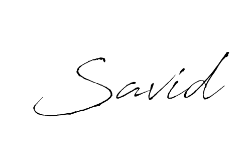 Make a beautiful signature design for name Savid. With this signature (Antro_Vectra) style, you can create a handwritten signature for free. Savid signature style 6 images and pictures png