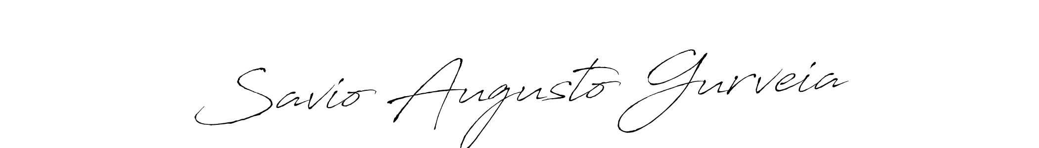 Make a beautiful signature design for name Savio Augusto Gurveia. With this signature (Antro_Vectra) style, you can create a handwritten signature for free. Savio Augusto Gurveia signature style 6 images and pictures png