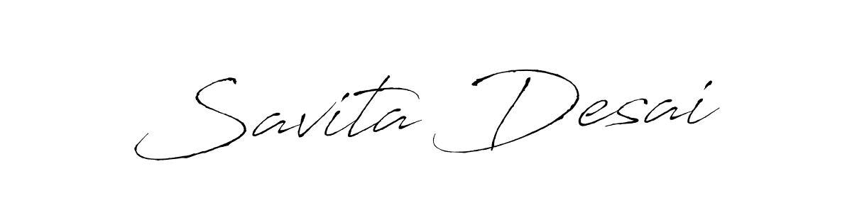 Savita Desai stylish signature style. Best Handwritten Sign (Antro_Vectra) for my name. Handwritten Signature Collection Ideas for my name Savita Desai. Savita Desai signature style 6 images and pictures png