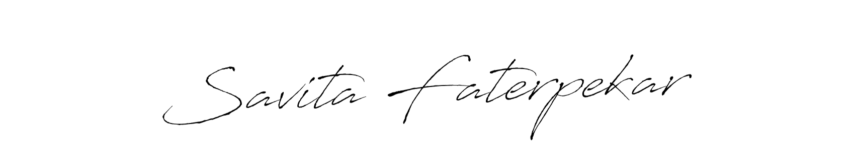 How to make Savita Faterpekar signature? Antro_Vectra is a professional autograph style. Create handwritten signature for Savita Faterpekar name. Savita Faterpekar signature style 6 images and pictures png