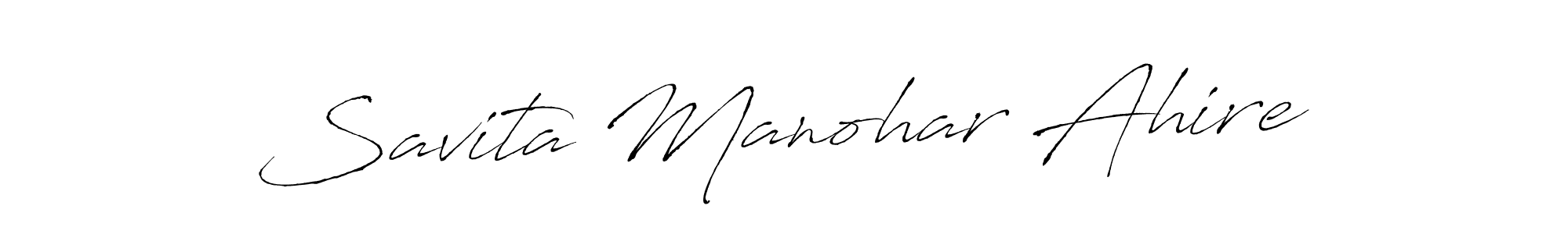 How to make Savita Manohar Ahire signature? Antro_Vectra is a professional autograph style. Create handwritten signature for Savita Manohar Ahire name. Savita Manohar Ahire signature style 6 images and pictures png