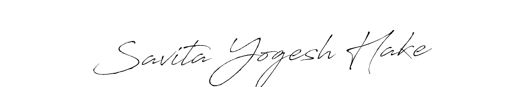 Savita Yogesh Hake stylish signature style. Best Handwritten Sign (Antro_Vectra) for my name. Handwritten Signature Collection Ideas for my name Savita Yogesh Hake. Savita Yogesh Hake signature style 6 images and pictures png