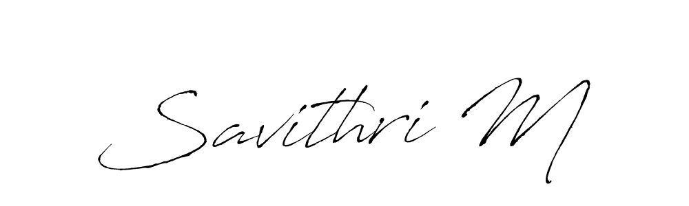 The best way (Antro_Vectra) to make a short signature is to pick only two or three words in your name. The name Savithri M include a total of six letters. For converting this name. Savithri M signature style 6 images and pictures png