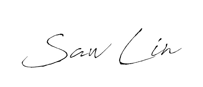 Design your own signature with our free online signature maker. With this signature software, you can create a handwritten (Antro_Vectra) signature for name Saw Lin. Saw Lin signature style 6 images and pictures png