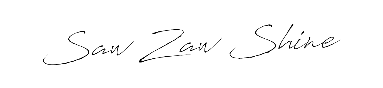 Make a beautiful signature design for name Saw Zaw Shine. With this signature (Antro_Vectra) style, you can create a handwritten signature for free. Saw Zaw Shine signature style 6 images and pictures png
