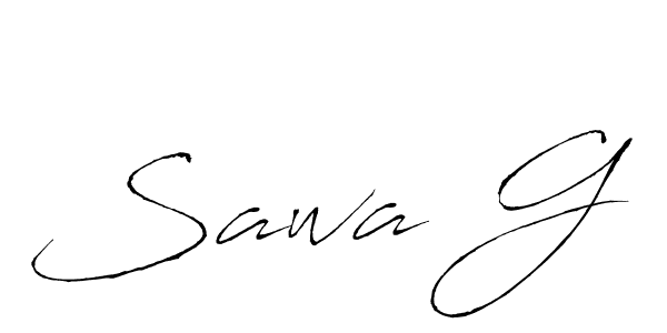 How to make Sawa G name signature. Use Antro_Vectra style for creating short signs online. This is the latest handwritten sign. Sawa G signature style 6 images and pictures png